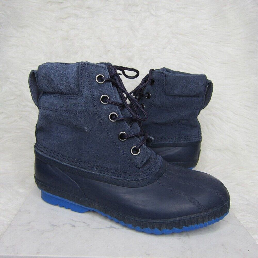 Sorel Women's size 7 Blue Cheyanne II Lace Up Waterproof Boots Suede & Rubber